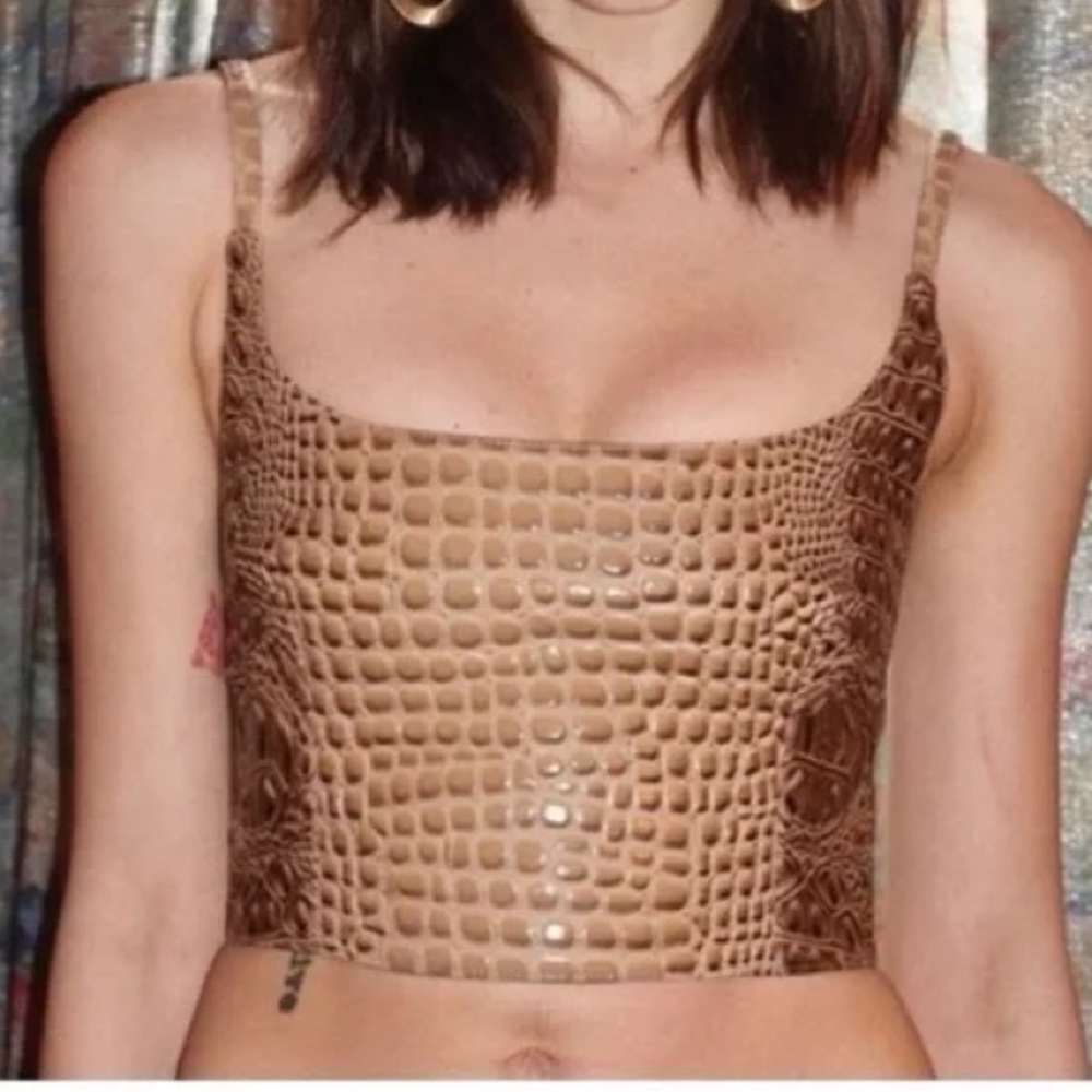 Faux Croc Tiny Top